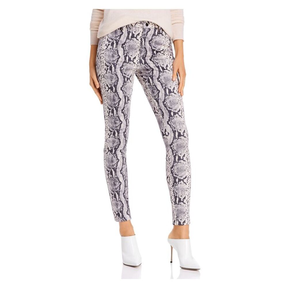 Sunset & Spring Womens Beige Snake Print Skinny Pants Size: S
